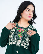 Green Embroidered Cord Set |  2 PC