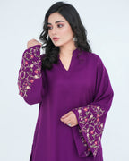 Purple Embroidered Cord Set |  2 PC