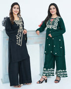 Green Embroidered Cord Set |  2 PC