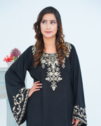 Black Embroidered Cord Set