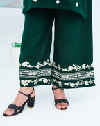 Green Embroidered Cord Set