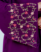 Purple Embroidered Cord Set